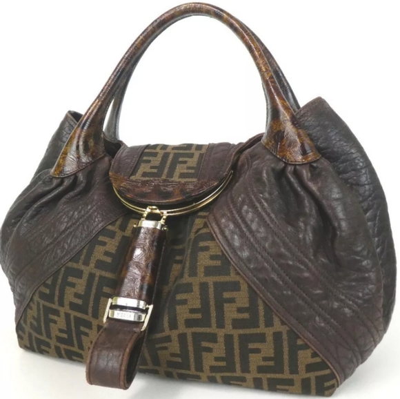 Fendi Handbags - Fendi Brown and Dark Brown Women's Bag